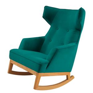 Rocking Chair Cozy Velours - Tissu TSV: 3 Pétrole