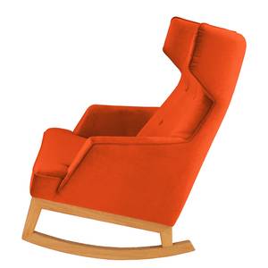 Rocking Chair Cozy Velours - Tissu TSV: 17 Orange foncé