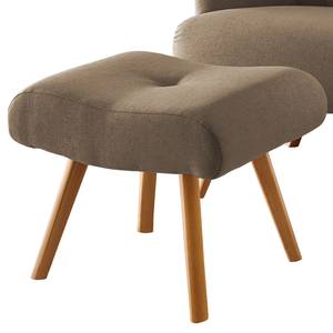 Fauteuil Saladas geweven stof - Geweven stof Neli: Cappuccino