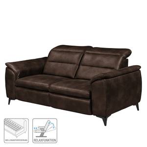 Sofa Soldeu (2-Sitzer) Antiklederlook - Dunkelbraun