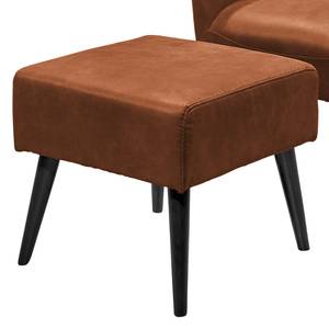 Fauteuil Tandil I Aspect cuir vieilli - Cognac vintage