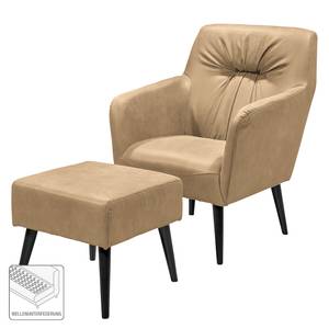 Fauteuil Tandil I antieke leerlook - Beige