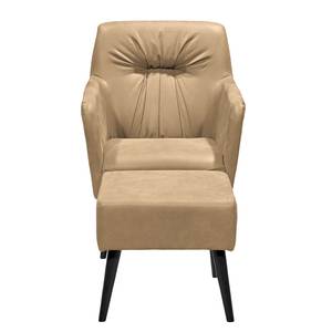 Fauteuil Tandil I Aspect cuir vieilli - Beige