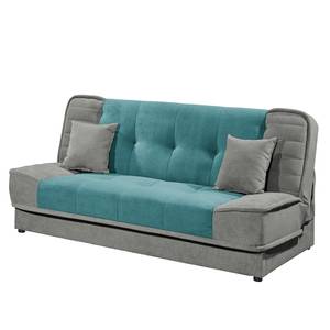 Canapé convertible Kallestad II Microfibre - Gris / Turqouise