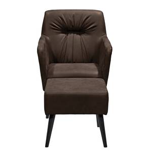 Fauteuil Tandil I antieke leerlook - Bruin