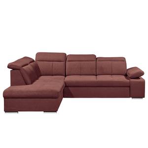 Ecksofa Berat Webstoff - Altrosa - Ottomane davorstehend links