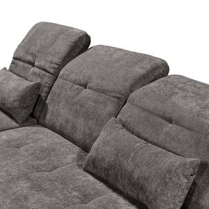 Ecksofa Easton Microfaser - Microfaser Ranu: Steingrau - Longchair davorstehend links