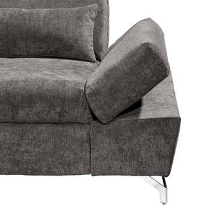 Ecksofa Easton Microfaser - Microfaser Ranu: Steingrau - Longchair davorstehend links