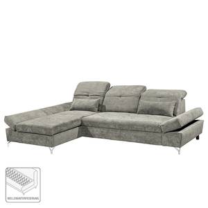 Ecksofa Easton Microfaser - Microfaser Ranu: Schlamm - Longchair davorstehend links