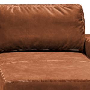 Ecksofa Trevelin Antiklederlook - Vintage Cognac - Longchair davorstehend rechts