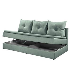 Canapé convertible Romang I Tissu structuré - Gris menthe