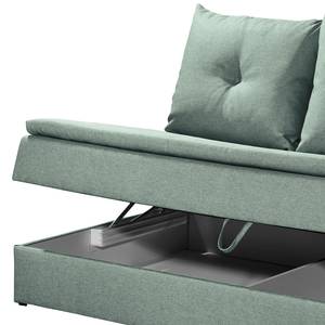 Canapé convertible Romang II Tissu structuré - Gris menthe