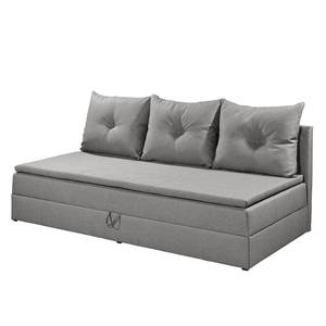 Canapé convertible Romang II Tissu structuré - Gris clair