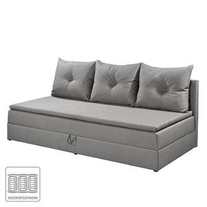 Canapé convertible Romang II Tissu structuré - Gris clair