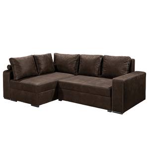 Ecksofa Zarate Antiklederlook - Braun