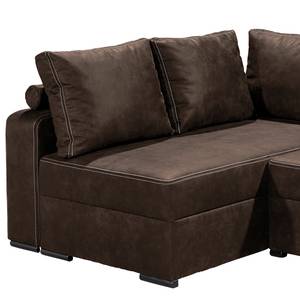 Ecksofa Zarate Antiklederlook - Braun