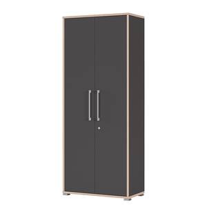 Armoire de bureau Eugene II Gris - Bois manufacturé - 75 x 182 x 38 cm