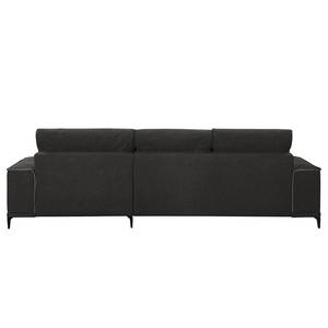 Ecksofa Macae Schwarz / Grau - Longchair davorstehend rechts