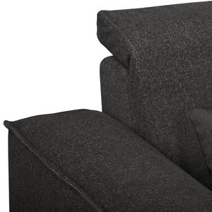 Ecksofa Macae Schwarz - Longchair davorstehend rechts