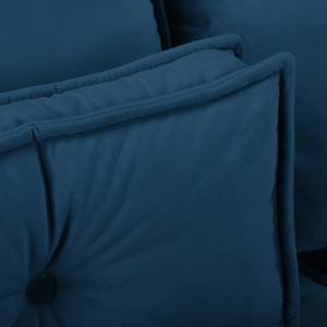 Canapé panoramique Machado Bleu marine - Méridienne courte à gauche / longue à droite (vue de face)
