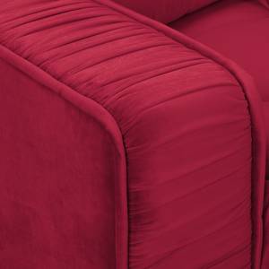 Canapé panoramique Machado Rouge - Méridienne courte à gauche / longue à droite (vue de face)