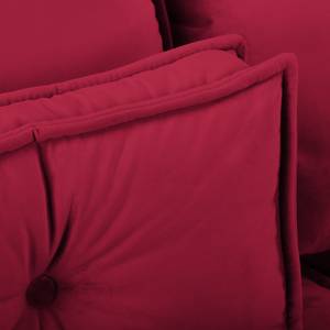 Canapé panoramique Machado Rouge - Méridienne courte à gauche / longue à droite (vue de face)