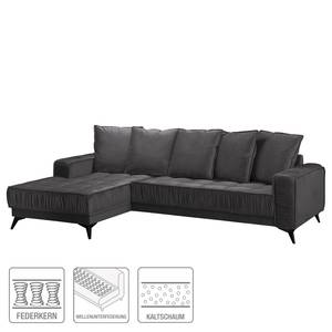 Ecksofa Machado Anthrazit - Longchair davorstehend links