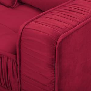 Canapé d’angle Machado Rouge - Méridienne courte à gauche (vue de face)
