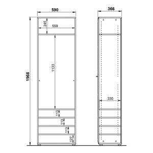 Garderobenset Adana III (5-teilig) Buche Dekor