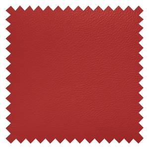 Canapé d’angle Navarro Cuir véritable / Imitation cuir - Rouge - Méridienne courte à gauche (vue de face) - Fonction couchage