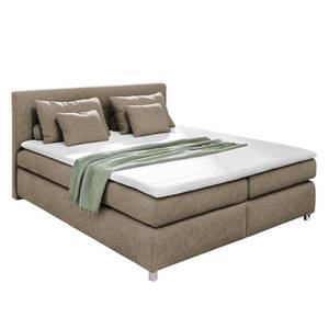 Boxspringbett Napo inkl. Topper - Matt Hellbeige