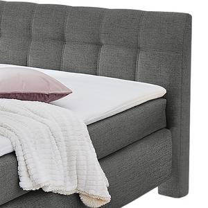 Letto boxspring Nan Topper incluso - Color antracite chiaro