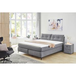 Boxspring Homein Grijs - Textiel - 183 x 102 x 227 cm