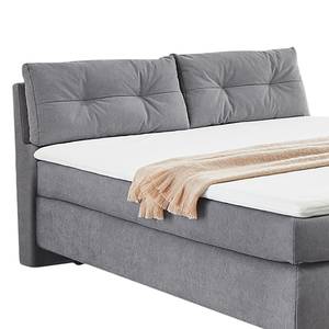 Lit boxspring Homein Gris - Textile - 183 x 102 x 227 cm