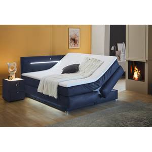 Lit boxspring Pawlaw Bleu - Textile - 187 x 108 x 217 cm