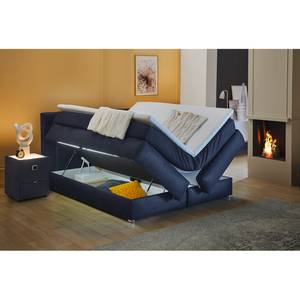 Lit boxspring Pawlaw Bleu - Textile - 187 x 108 x 217 cm