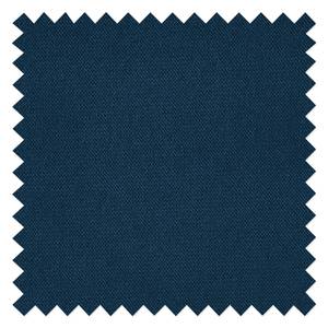 Canapé d’angle SOLA Velours Krysia: Bleu foncé - Méridienne courte à gauche (vue de face) - Avec fonction couchage