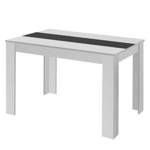 Table Tilston Blanc / Noir - Largeur : 140 cm