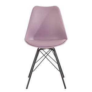 Chaises Beatty (lot de 2) Imitation cuir et matière plastique / Métal - Noir - Lilas - Noir