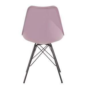 Chaises Beatty (lot de 2) Imitation cuir et matière plastique / Métal - Noir - Lilas - Noir