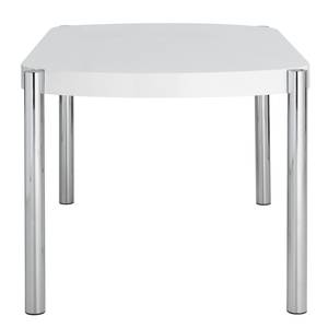 Table Torver II Métal - Blanc brillant / Chrome