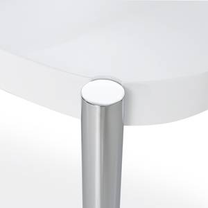 Table Torver II Métal - Blanc brillant / Chrome