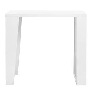 Table haute Wincle Métal - Blanc brillant / Chrome