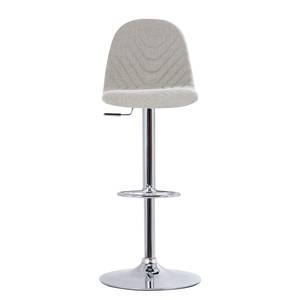 Chaises de bar Jenkins (lot de 2) Tissu / Métal - Chêne - Gris - Chrome brillant