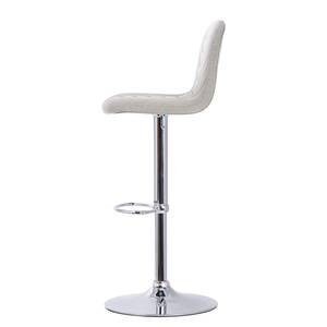 Chaises de bar Jenkins (lot de 2) Tissu / Métal - Chêne - Gris - Chrome brillant