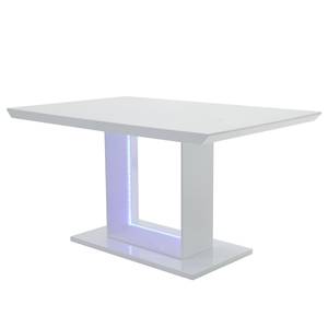 Eettafel Adkins hoogglans wit - Breedte: 160 cm