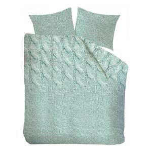 Parure de lit Cuddly Tissu renforcé - Gris menthe - 200 x 200/220 cm + 2 oreillers 70 x 60 cm