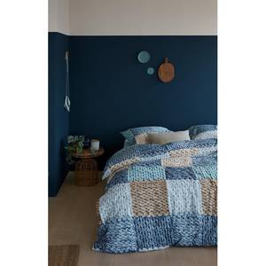 Bettwäsche Wool Shades Renforcé - Blau / Beige - 240 x 200/220 cm + 2 Kissen 70 x 60 cm