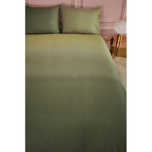 Parure de lit Domus Satin - Vert olive - 240 x 200/220 cm + 2 oreillers 70 x 60 cm