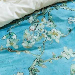 Parure de lit Almond Blossom Satin - Bleu clair - 135 x 200 cm + oreiller 80 x 80 cm